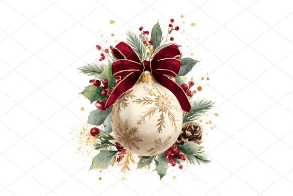 28 Red Christmas Ornaments: A Festive Illustration for Holiday Branding