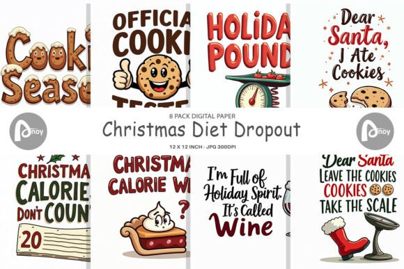 Christmas Diet Dropout Digital Paper Review