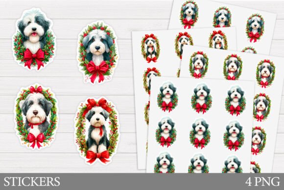 Christmas Dog Sticker: A Seasonal Illustration Asset for Content Creators