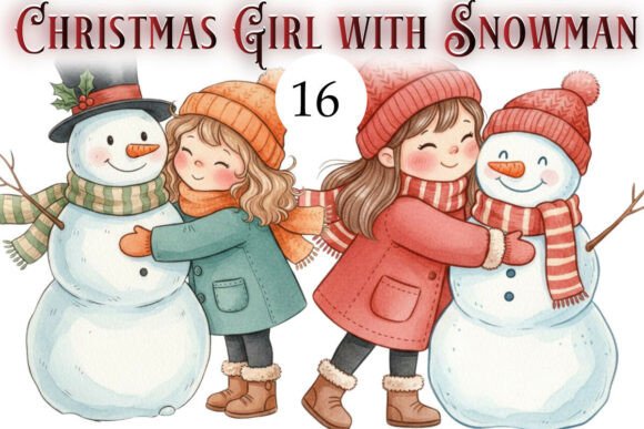 Christmas Girl with Snowman Sublimation Design Review