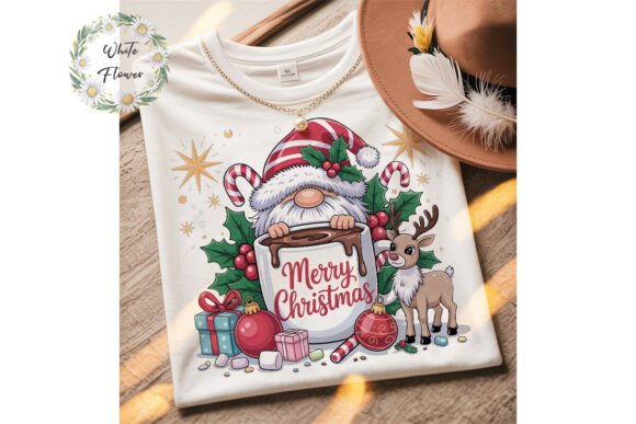Christmas Gnome Hot Cocoa PNG Clipart: Seasonal Illustrations for Publishers