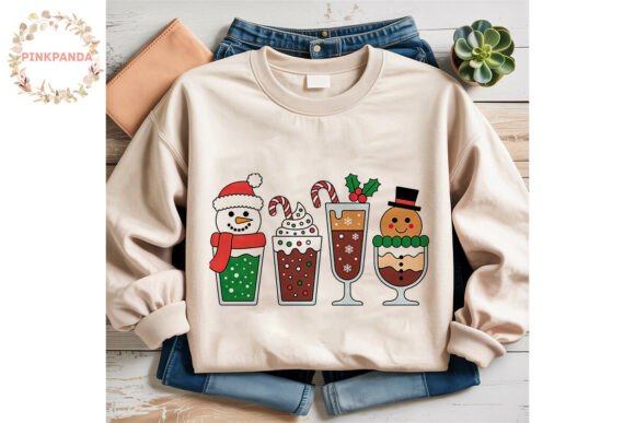 Christmas Holiday Drinks PNG Clipart: Festive Illustrations for Local Business Branding