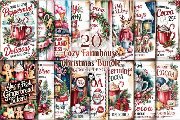 Cozy Sweet Farmhouse Christmas Bundle Review for Digital Sellers
