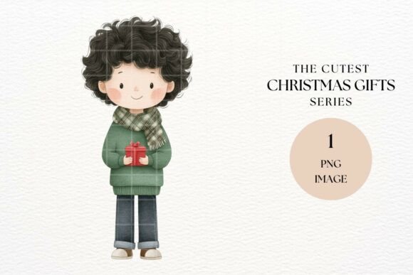 Cute Christmas Gift Boy Clipart Review
