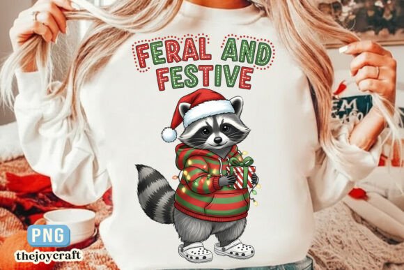 Feral and Festive PNG, Raccoon Christmas: A Review for Digital Sellers