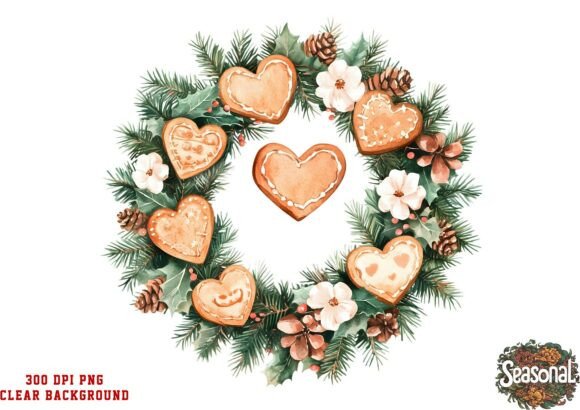 Gingerbread Cookie Christmas Wreath PNG: A Review for Crafters and Illustrations