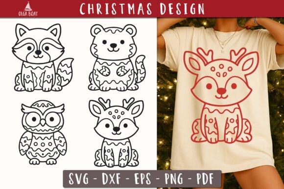 Gingerbread Woodland Christmas Animals Illustrations Review