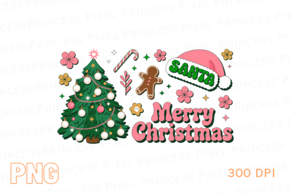 Merry Christmas PNG, Merry and Bright – A Festive Illustration for Local Business Branding
