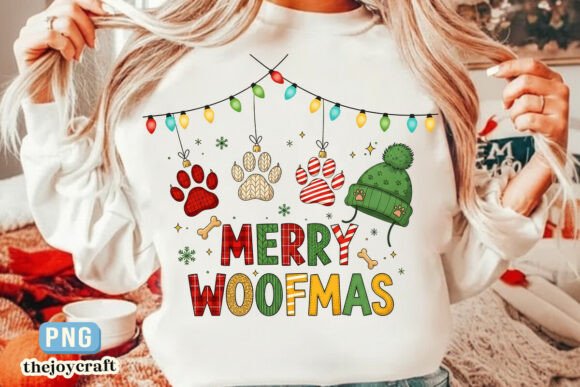 Merry Woofmas PNG, Dog Christmas PNG, Do