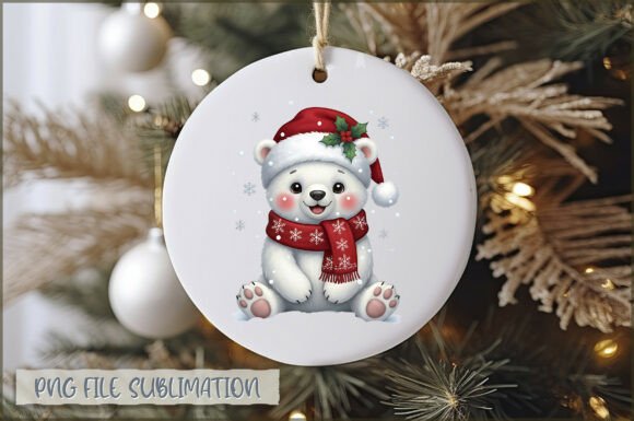 Polar Bear My Christmas Ornament PNG: A Versatile Illustration for Digital Sellers