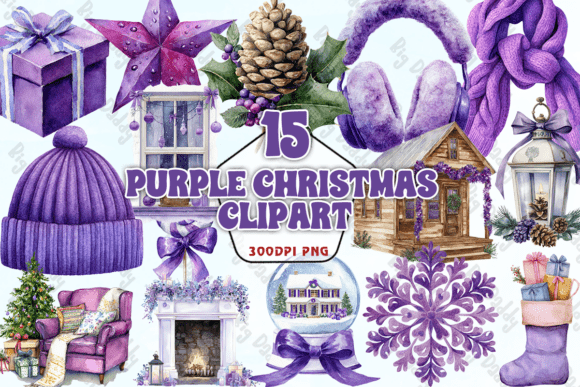 Purple Christmas Clipart PNG: A Publisher’s Review for Blog Graphics and Illustrations