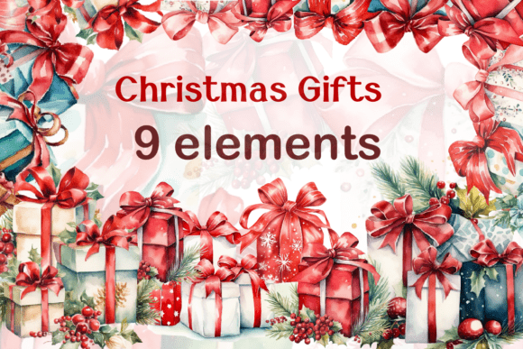 Watercolor Clip Art of Christmas Gifts: A Brand Designer’s Review for Modern Illustrations